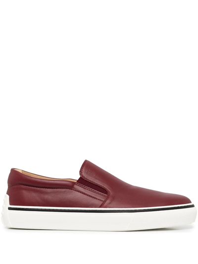 Tod's Chunky-sole Slip-on Sneakers In Red