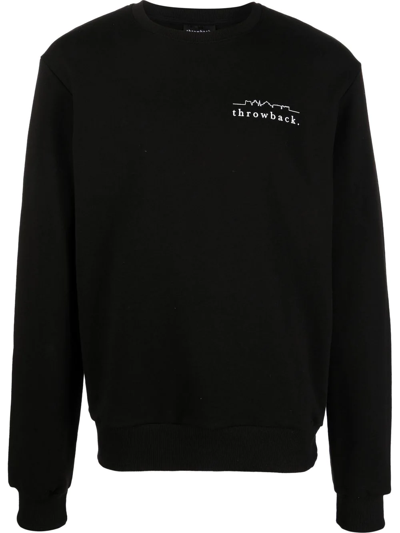 Throwback. Endless Art-print Crew-neck Sweatshirt In Black