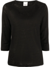 ALLUDE THREE-QUARTER SLEEVES TOP