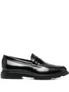 HOGAN GLOSSY LEATHER LOAFERS