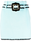 Cormio Helga Belted Knitted Mini Skirt In Blau