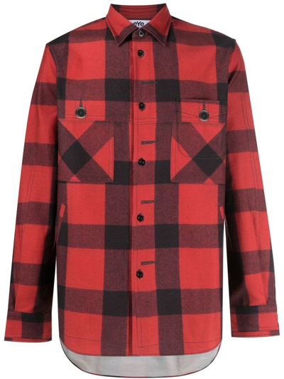 Junya Watanabe Check-pattern Shirt In Red Black