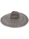 Van Palma Interwoven Design Wide Fedora Hat In Schwarz