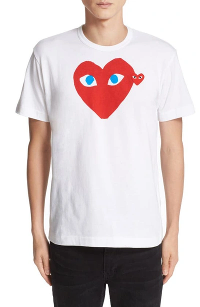 COMME DES GARÇONS COMME DES GARÇONS PLAY HEART FACE GRAPHIC TEE,AZ-T086-051