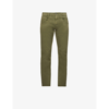 Replay Anbass Hyperflex Slim-fit Stretch-denim Jeans In Combat Green