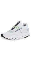 On Cloudnova Rubber-trimmed Mesh Running Sneakers In White/mineral