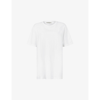 Allsaints Womens Optic White Pippa Boyfriend Cotton-jersey T-shirt