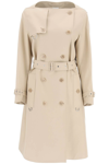 Burberry Double-breasted Trench Coat In Beige