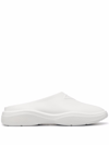 Prada Mellow Triangle Logo Mules In White