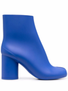 Maison Margiela Tabi Side-button Detail Ankle Boots In Blue