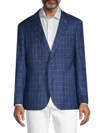 Tailorbyrd Men's Windowpane Sportcoat In Navy