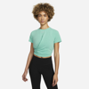 Nike Women's Dri-fit One Luxe Twist Cropped Short-sleeve Top In Green