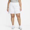 Nike Sportswear Essential Women's Fleece High-rise Shorts In White