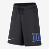 Nike Men's College Club Fleece Swoosh (duke) Shorts In Grey