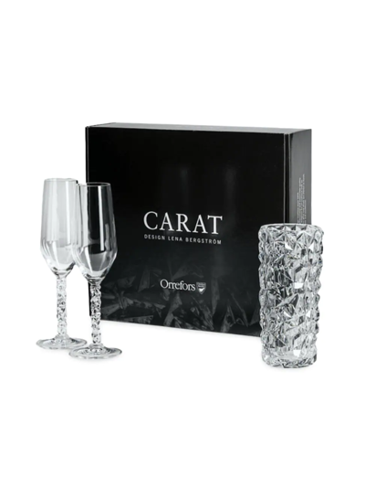 Orrefors Carat 3-piece Gift Set In Clear