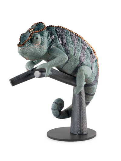 Lladrò Chameleon Porcelain Sclupture In Multi