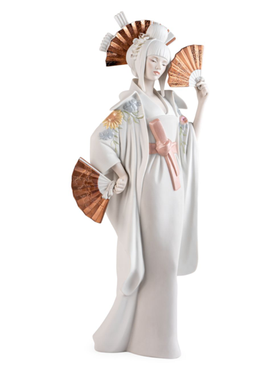 Lladrò Japanese Dancer Porcelain Sculpture In Multi
