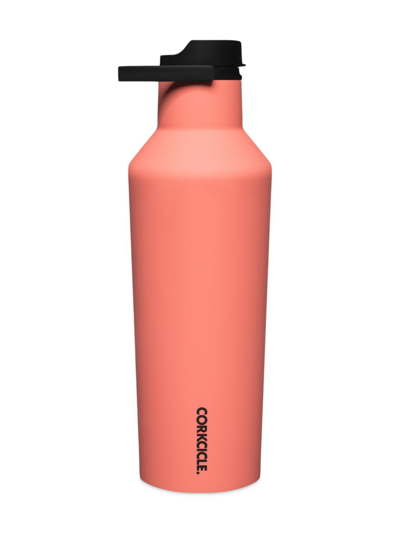Corkcicle Series A Stainless Steel Sport Canteen In Neon Lights Coral