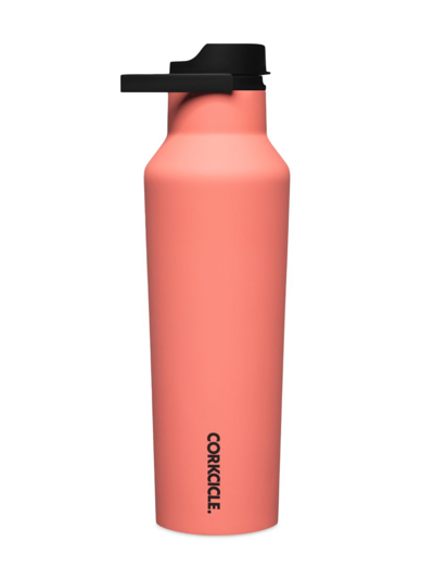 Corkcicle Series A Stainless Steel Sport Canteen In Neon Lights Coral