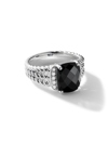 David Yurman Wheaton Petite Ring With Diamonds In Silver