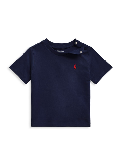 Polo Ralph Lauren Babies' Logo棉质针织t恤 In Blu