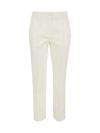 Sportmax Pontida Cotton Jersey Straight Pants In White
