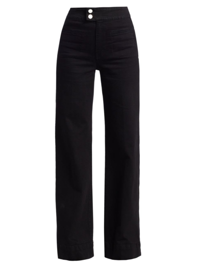 Frame Le Hardy Wide-leg High-rise Stretch-denim Jeans In Film Noir