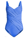 Gottex Swimwear One-piece Ruched-weave Swimsuit In Sapphire