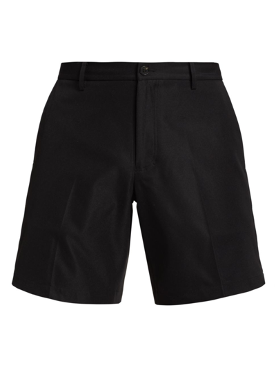 7 For All Mankind Flat Front Tech Shorts In Black