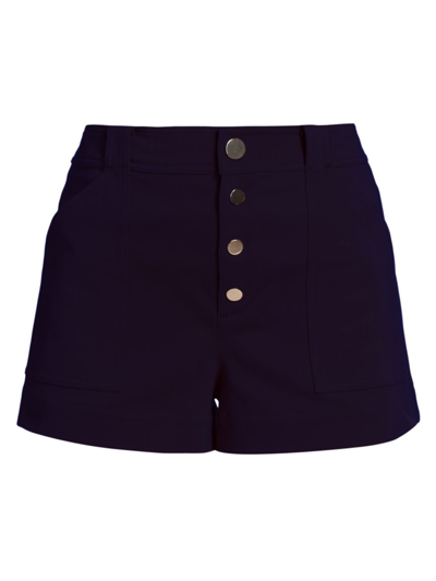 Ramy Brook Roberta Button Fly Shorts In Spring Navy