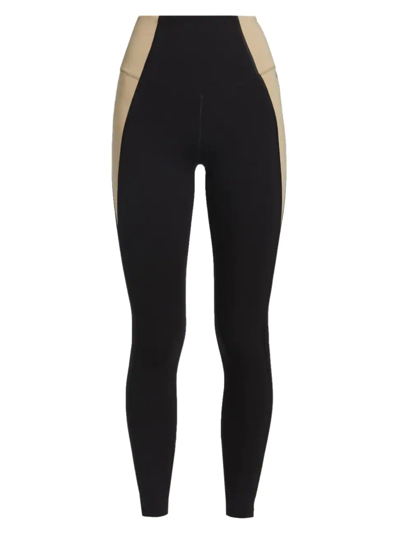 Anine Bing Blake High-rise Stretch-jersey Leggings In Black And Tan