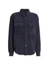 Isabel Marant Madiana Corduroy Button-front Shirt In Faded Night