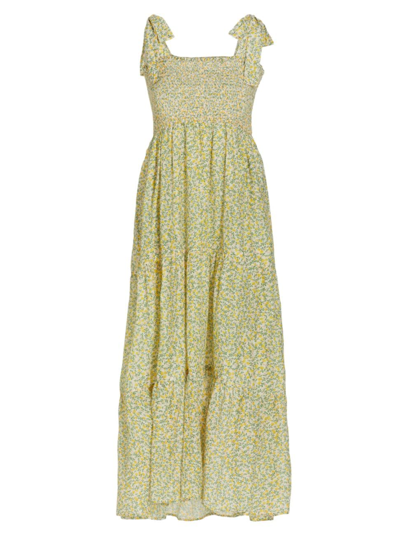 Xirena Lorraine Tiered Floral Maxi Dress In Multi