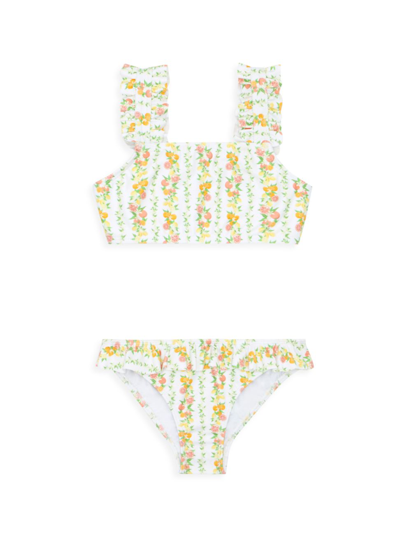 Minnow Swim Kids' Baby's, Little Girl's, & Girl's Ruffle Strap Bikini In Yellow Multi