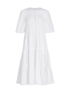 Rosetta Getty Tiered Cotton Dress In White