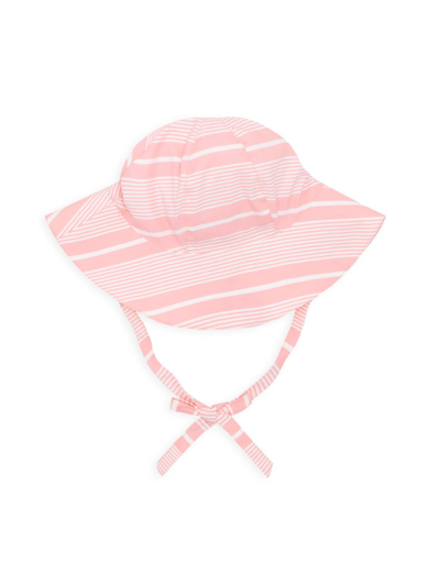 Minnow Swim Baby's Sorbet Striped Sun Hat In Pink