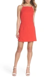 French Connection Whisper Light Sheath Minidress In Shanghai Red
