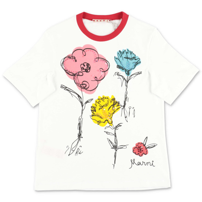 Marni Kids' Branded Graphic T-shirt White