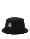 Moncler Logo-patch Bucket Hat In Black