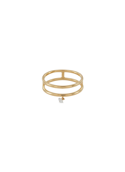 Persée Paris ‘zeus' Diamond 18k Gold Double Band Ring In Metallic