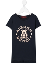 Aigner Logo-print Short-sleeved T-shirt In Blue