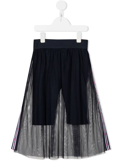 Aigner Kids' Layered Tulle Skirt In Blue