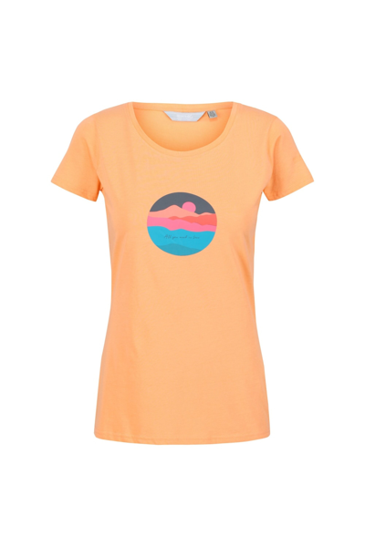 Regatta Womens/ladies Breezed Ii Sunset T-shirt In Brown