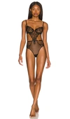 Bluebella Marseille Wired Thong Bodysuit In Black