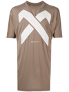 11 By Boris Bidjan Saberi Crossover Print Crewneck T-shirt In Brown
