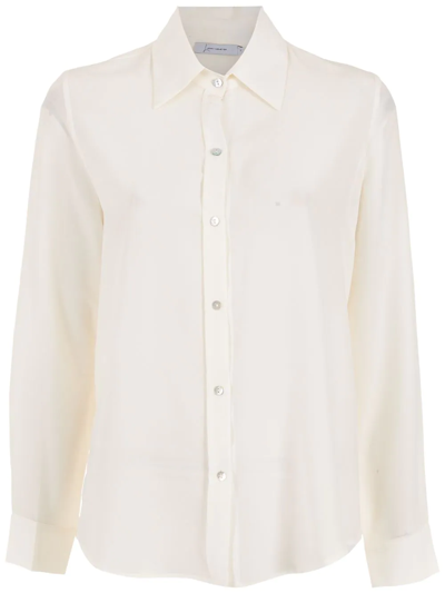 Lenny Niemeyer Buttoned-down Silk Shirt In White