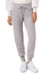 1.state Cable Knit Jogger Pants In Silver Heather