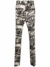 Amiri Graphic-print Flared Trousers In Red