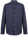 Deperlu Navy Blue Solid Shirts In Blue
