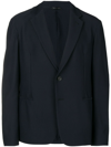 Giorgio Armani Blazer  Herringbone Single-breasted Jacket In Blue